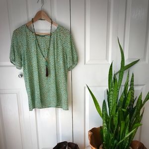 Cabi Pebble Top Sheer Green